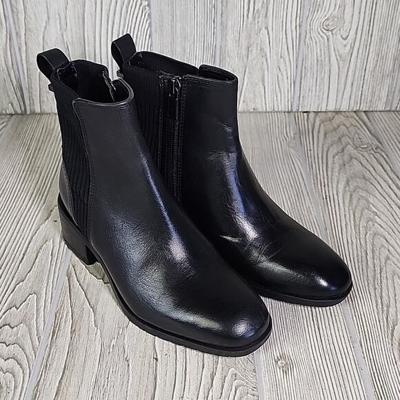 Kenneth Cole Reaction Salt Stretch Bootie Black Ankle Boots Womens Size 5 NEW - Picture 10 of 12